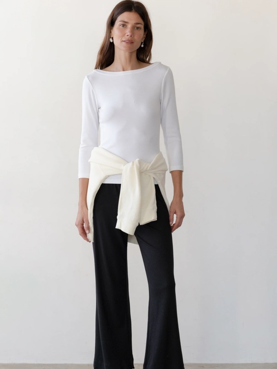 DONNI. Pants - DONNI Baby Rib Scallop Pant size M